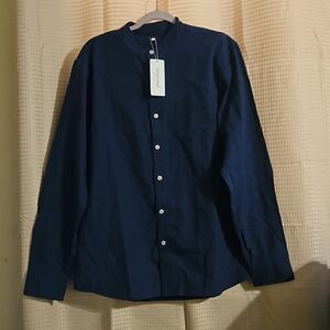 Zeroyaa design fashion shirt L blue